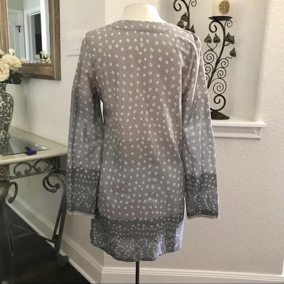 Antonio Melani Embroidered Ombré Tunic Dress/Swim Cover Cotton Size Small - Picture 8 of 14